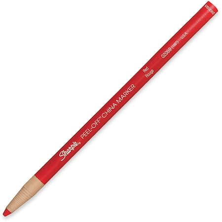 Sharpie Peel Off China Marker, 3/16" Diameter, 12/DZ, Red PK SAN2059
